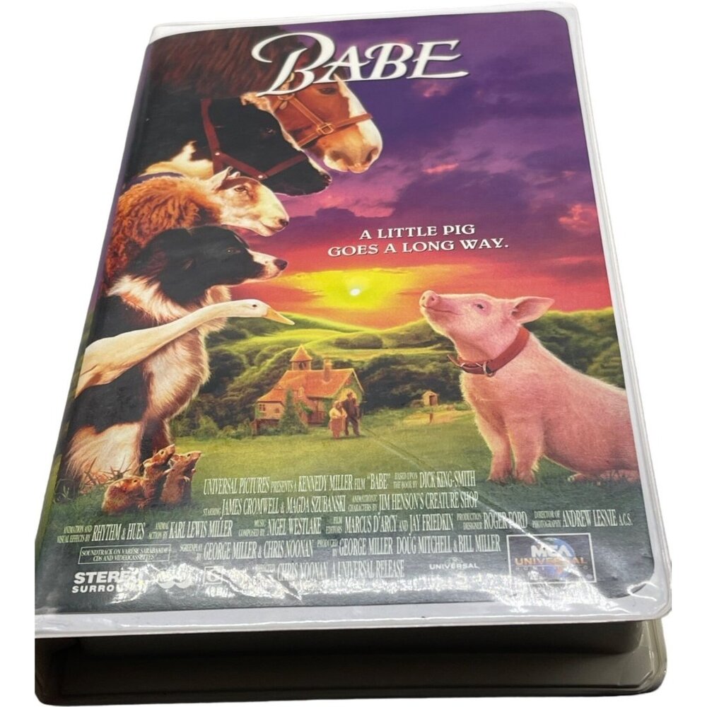 MCA universal Babe cartoon VHS tape English rated G 92 minutes 1992 READ